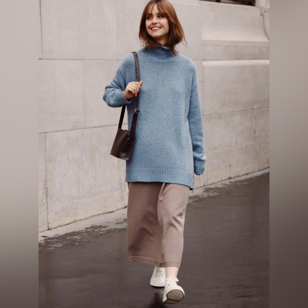 NWT Uniqlo C oversized high neck knit sweater